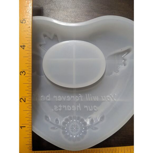 Pet Dog Cat Tomb Photo Frame Silicone Mold Resin Memorial Mold Forever In Heart - Picture 4 of 6